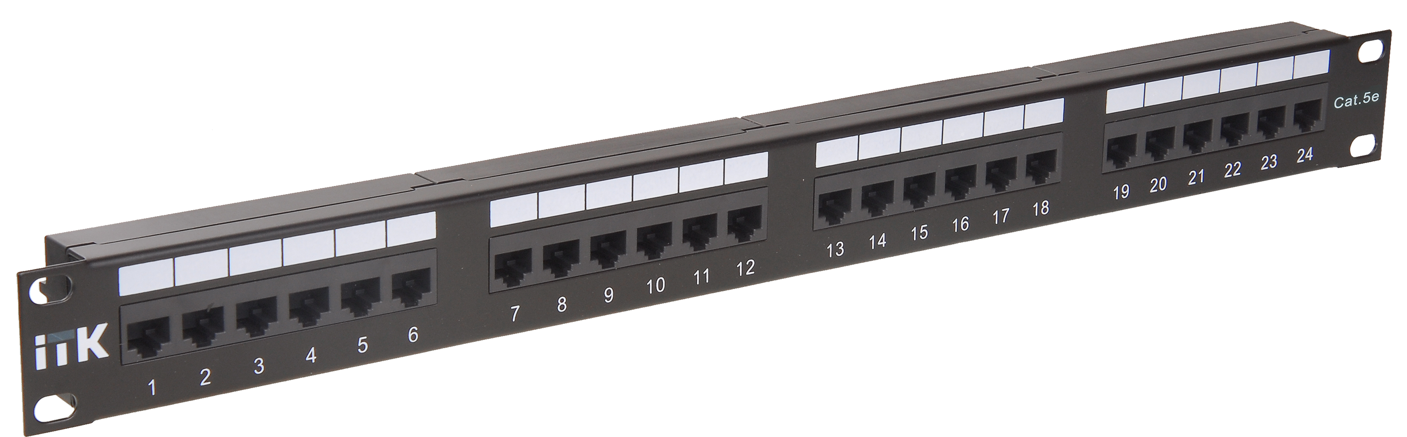 Патч-панель UTP, 19", cat.5е, 1U, 24 порта (Dual) ITK
