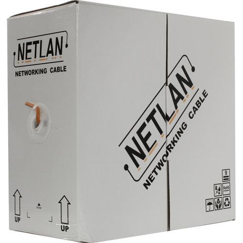 Кабель NETLAN F/UTP 4 пары, Кат.5е, внутрений, LSZH нг(В)-HF, оранжевый, 305м
