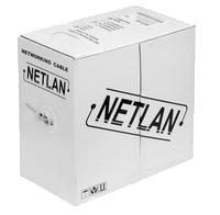 Кабель NETLAN U/UTP, 2 пары, Кат. 5е, медь, внешний, черный, PE, 305 м