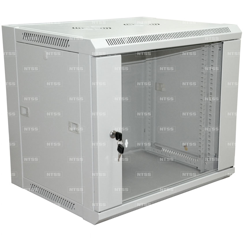 Настенный шкаф "ПРЕМИУМ" 12U 600×450×635 мм - боковые стенки съемные (разобранный) RAL 7035