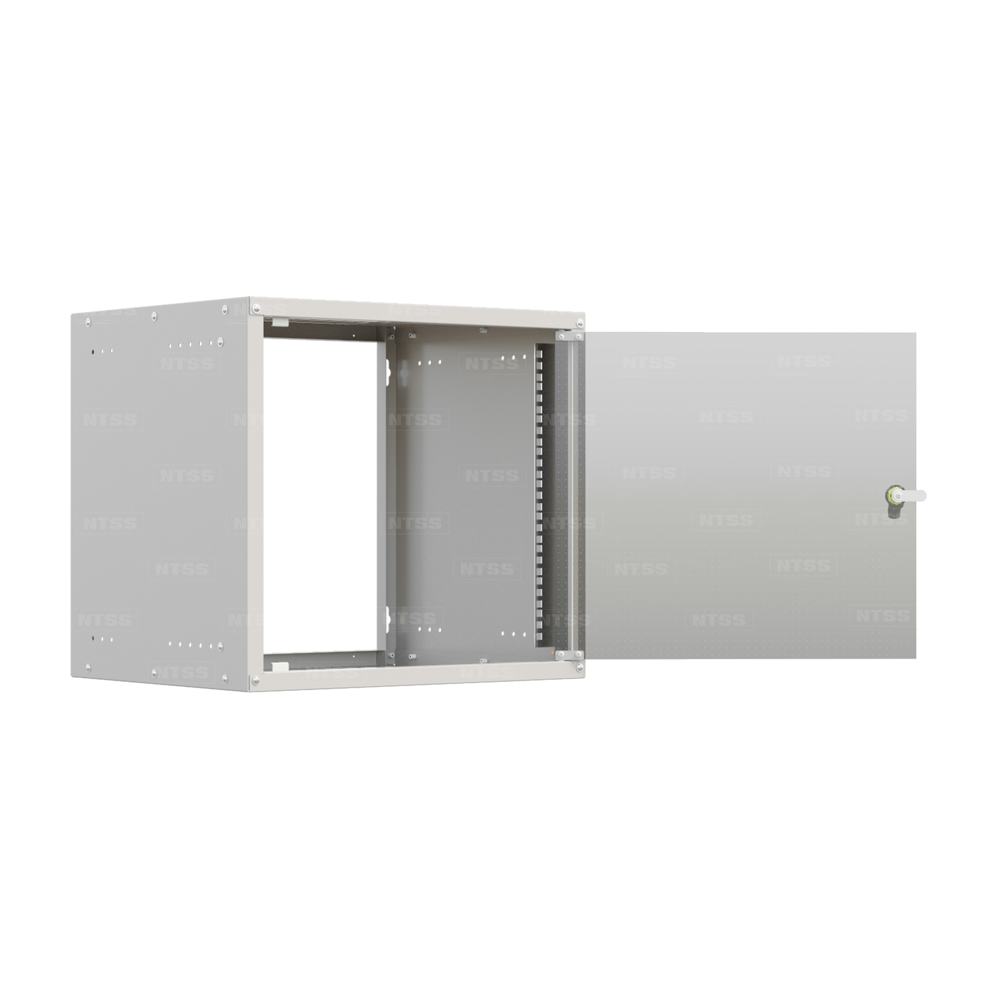 Шкаф настенный телекоммуникационный NTSS LIME 12U 550х450х635мм, 2 профиля 19, дверь стеклянная