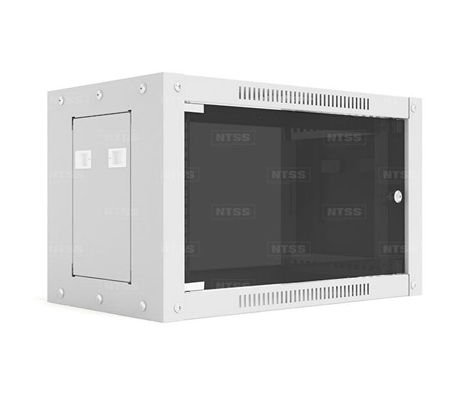 Настенный шкаф СТАНДАРТ 9U 600×450×500 мм  - боковые стенки не съемные (разобранный) RAL 7035