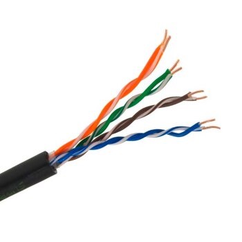Кабель ООО «ТОКСБ»  U/UTP cat 5e PE 4*2*0.51 Cu Solid OUTDOOR чёрный (305м)