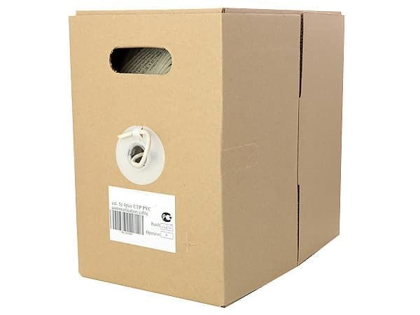 Кабель QTECH U/UTP 2 пары CAT.5E внутр.серый, LSZH 305м.