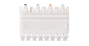 Коннектор NETLAN 110 типа, Кат.5e (Класс D), (Класс D), 100МГц, 4 пары, белый, уп-ка 100шт. 