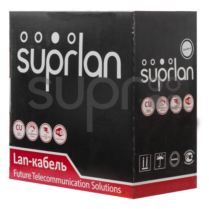 Кабель SUPRLAN Standard FTP 4 пары, Кат.5e, внешний, черный, 305м