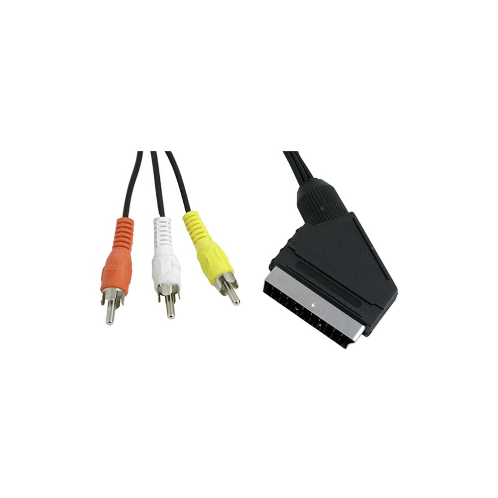 Шнур Rexant SCART-3RCA 1.5m