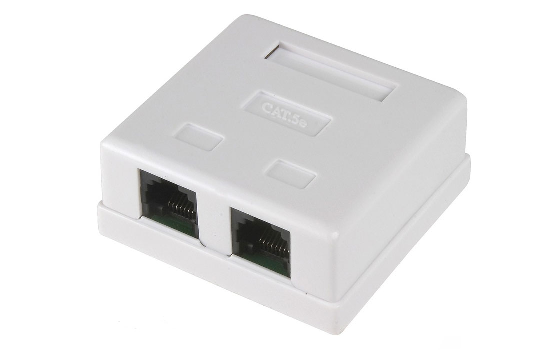 Розетка RJ-45*2 (2 порта) CAT5e REXANT